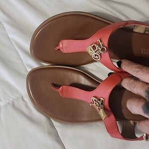 Used once Michael Kors sandals orange